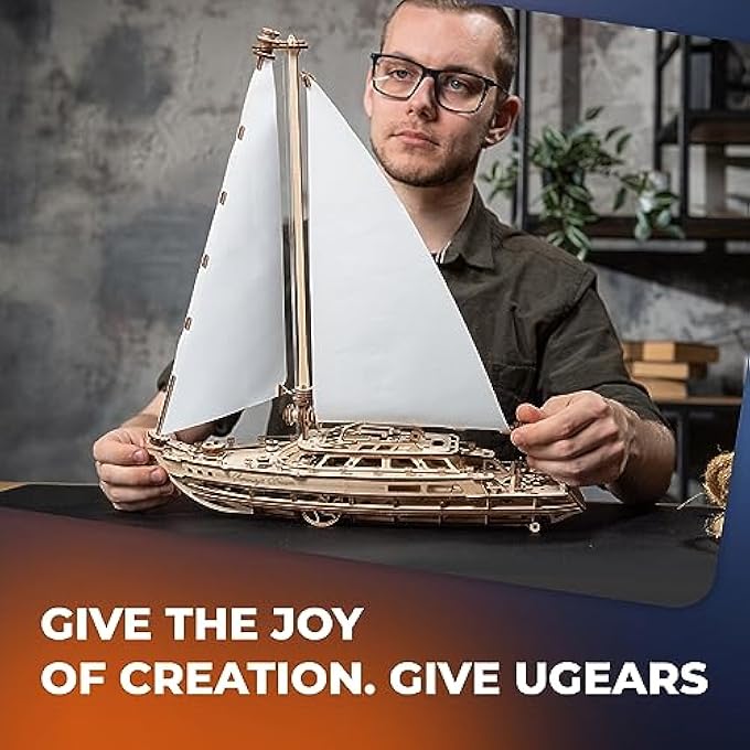 SERENITYS DREAM MODEL YACHT - MODEL SHIPS KITS FOR ADULTS - WOODEN MODELS TO BUILD FOR ADULTS - 3D PUZZLES ADULT SHIP MODEL KIT - DIY WOODEN MODEL BOATS FOR ENTHUSIASTS FOR MEN - Image 4